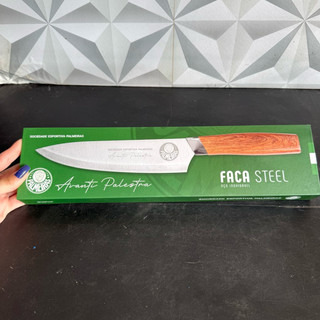 Faca de inox personalizada palmeiras para carne cozinha churrasco na caixa presente dia dos pais pai palmeira palmera