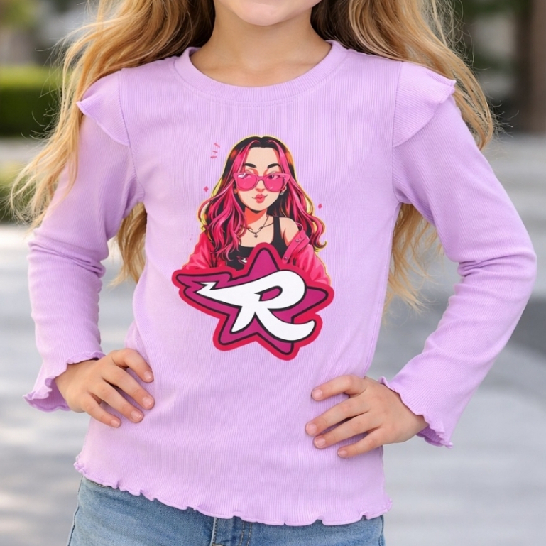 Camiseta Infantil Emilly Vick Dos Rosa Cores Diversas Estampa de lançamento Moda Infantil Blogueira menina dos rosas