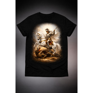CAMISETA SAO JORGE CAMISETA DE SANTO CAMISA COM ESTAMPA DE SANTO SAO JORGE