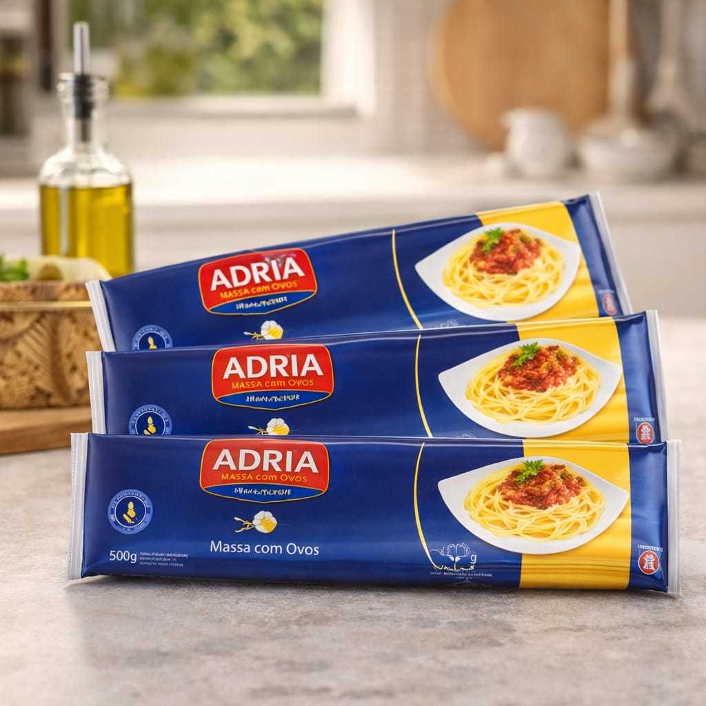 Macarrão Adria Espaguete com Ovos 500g Kit 3 Unidades Massa tradicional