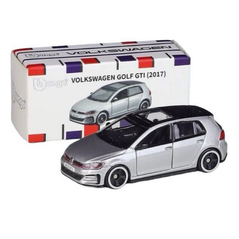 Miniatura Volkswagen Golf GTI Prata 2017 Bburago 1:64