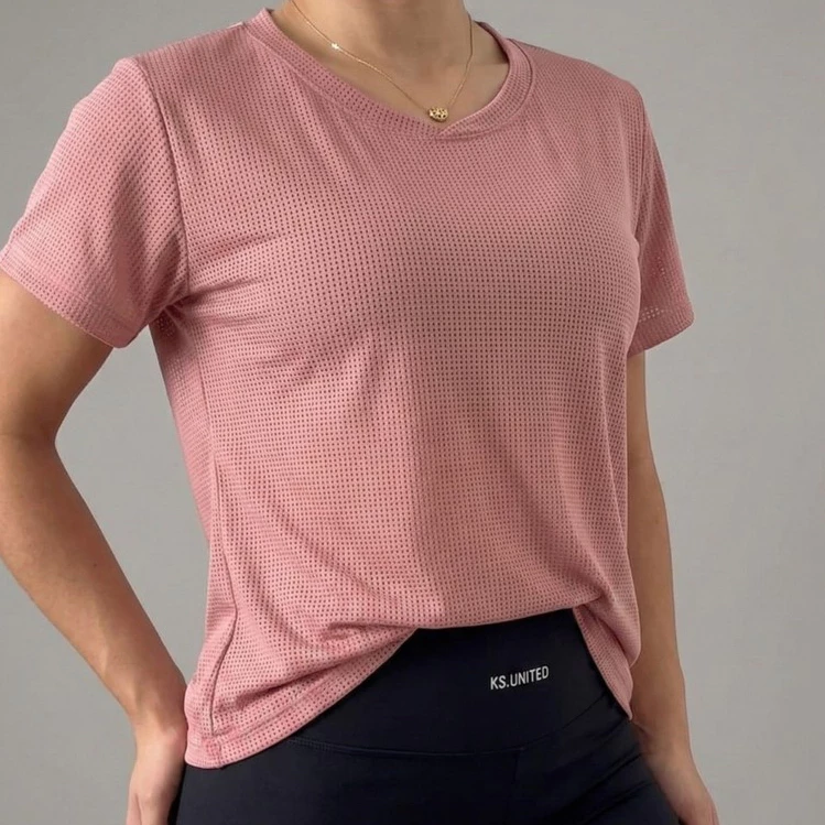 Camiseta Academia Dry Fit dia a dia Blusinha de Treino Anti Suor e Anti Odor Furadinha — imagem 1