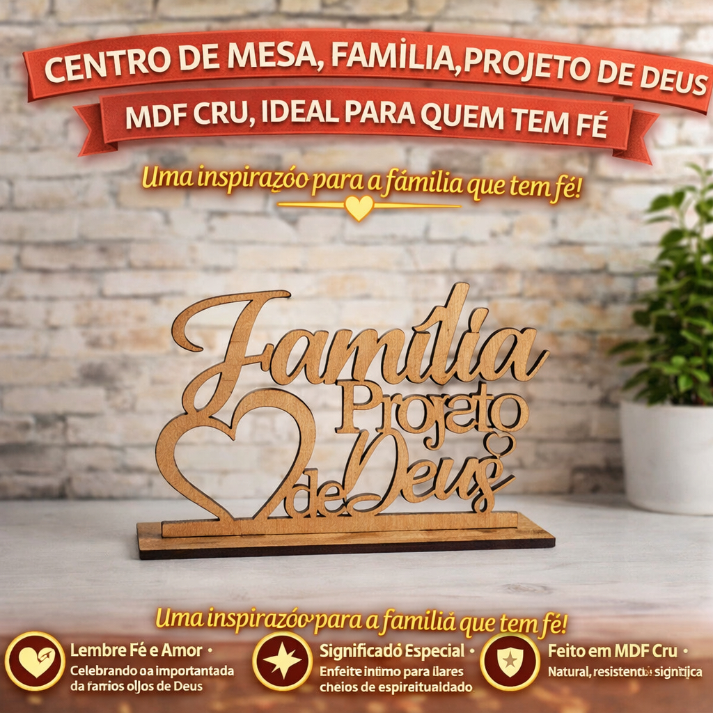 10 Lembrancinha Religiosa Fámilia Projeto De Deus - Mdf Igreja - Oferta 10 Unidades