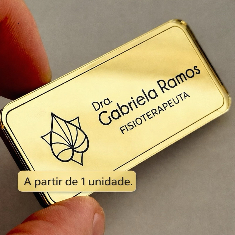 Broche Crachá Magnético Personalizado com Logo Nome Profissional Não Fura Roupa em Oferta na Shopee