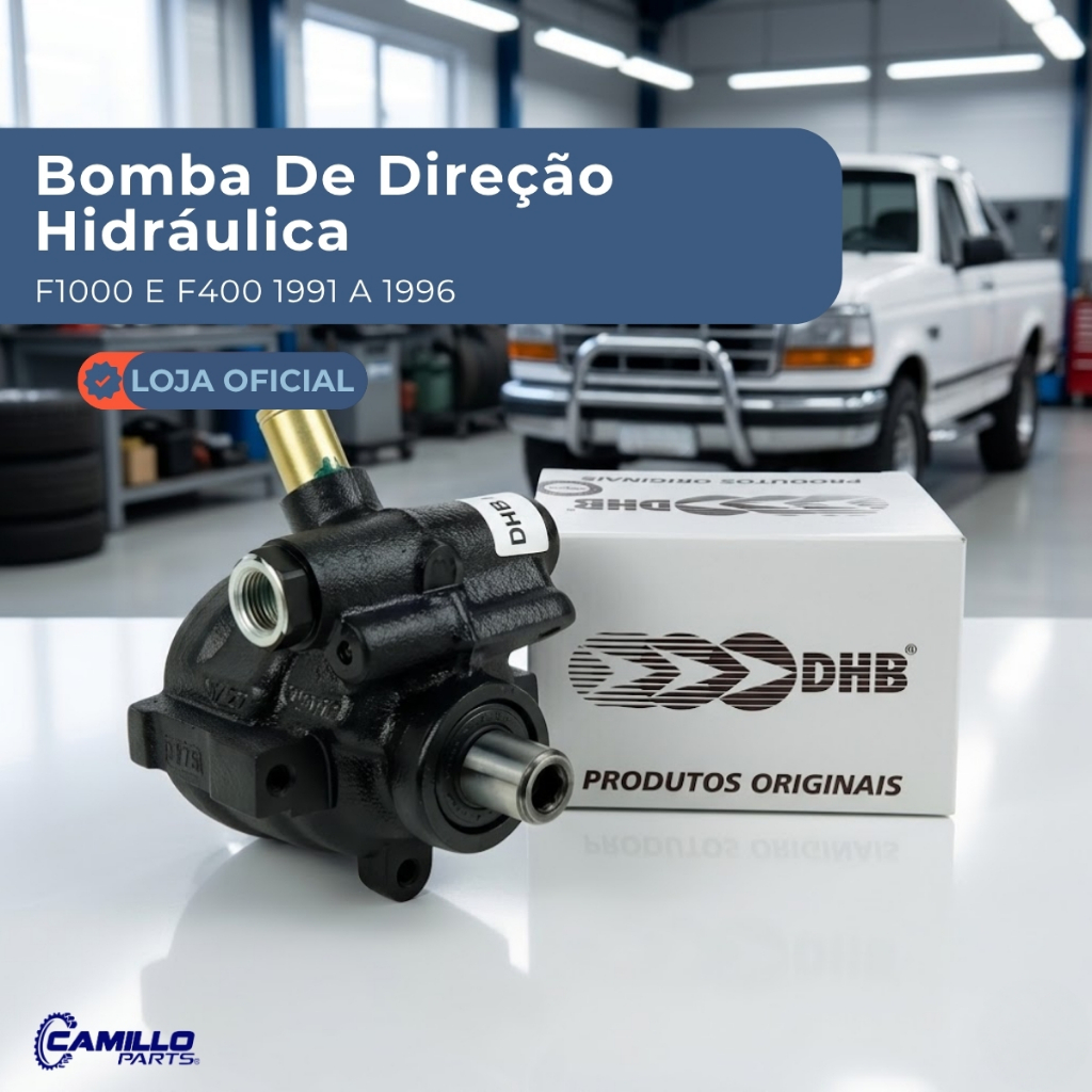 Bomba Hidráulica Direção Ford F1000 F4000 1991 1996 DHB Premium Sem Polia Rolamentada