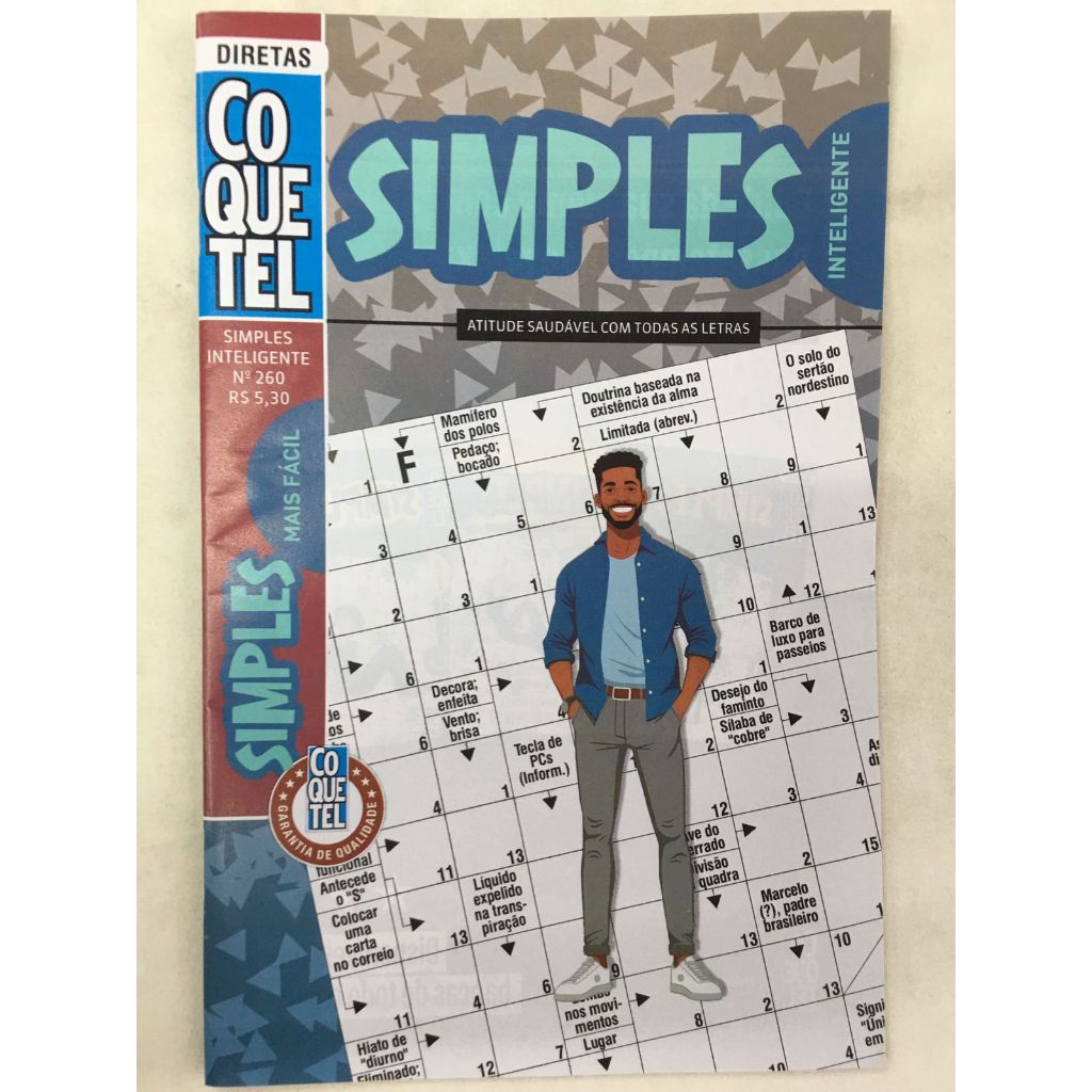 Passatempo Coquetel Palavras Cruzadas Simples Inteligente