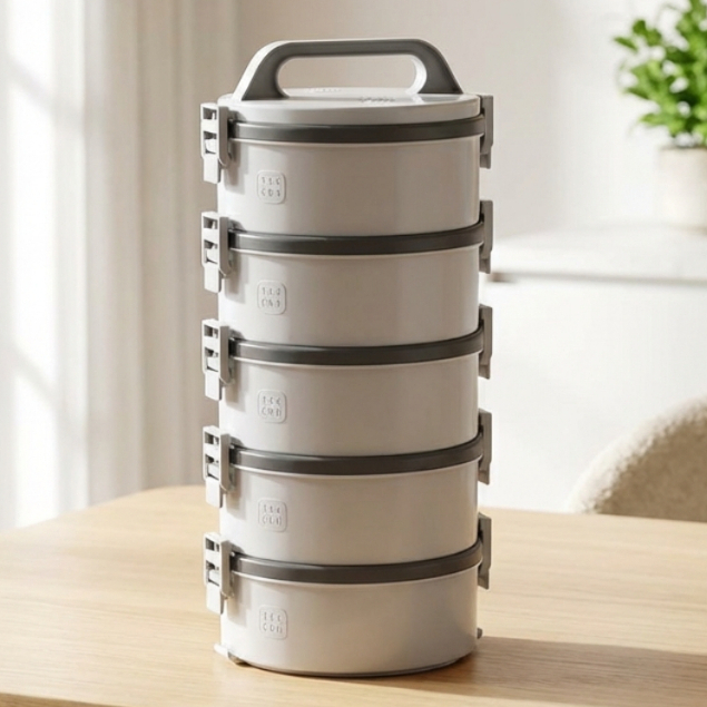Kit 2 Marmita Termica Divisoria Kit 5 Peças 1,5L Alça Trava Soprano