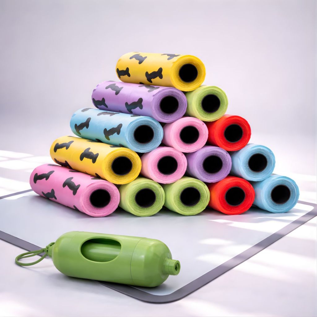 24 Refil Cata Coco Sacolas 480 Saquinhos Biodegradável E Suporte Verde Prático Para Pet Saco Cata Caca, Saco Lixo