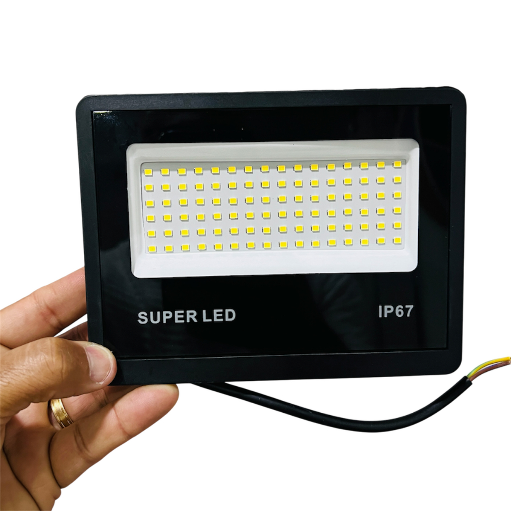 Refletor 200W Led Holofote Ip67 6500k 96 led Externo Campo Futebol Quadra Quintal Garagem