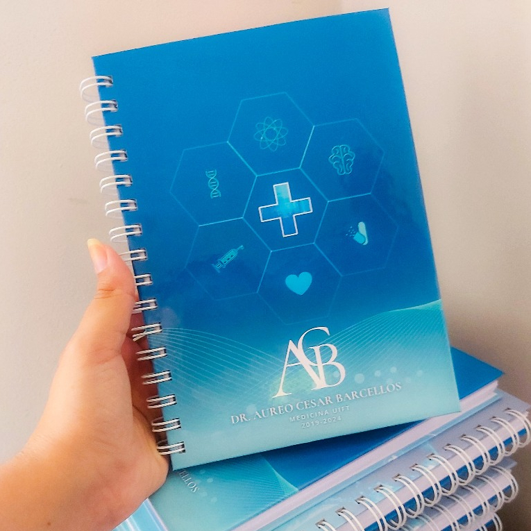 Caderno Personalizado com Logo da Empresa A5 2026 | Pedidos, Agendamentos e Anotações | Arte Grátis