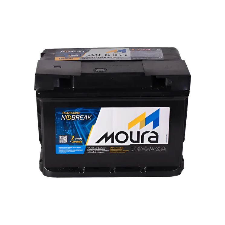 Bateria Estacionária Moura Nobreak 60ah 12mn60 Mn1000 Solar