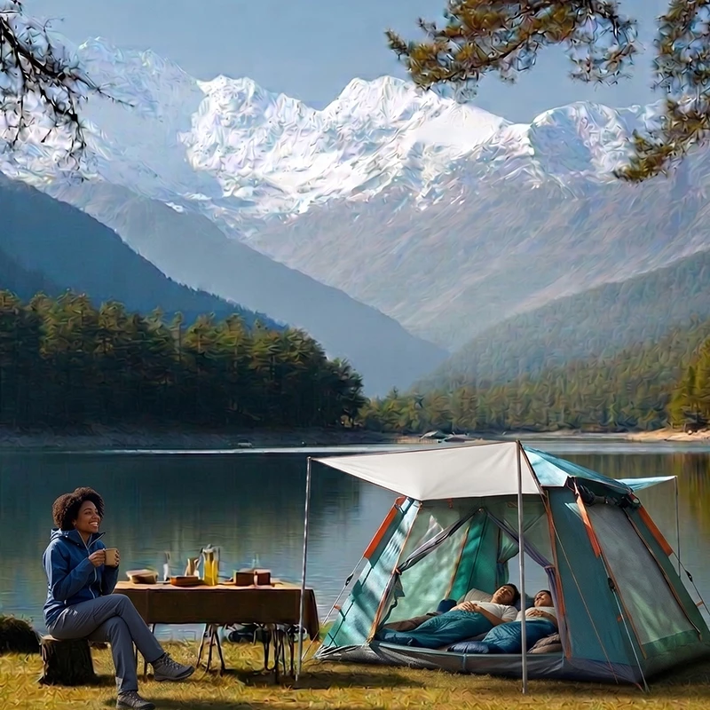 Barraca de Camping Automática Portátil Grande Impermeável — foto 8