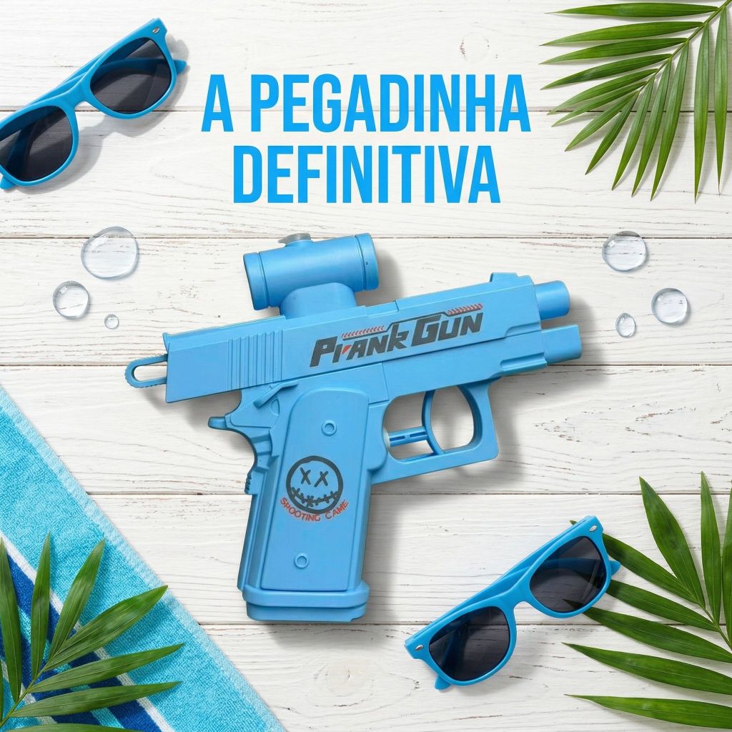 Brinquedo Infantil Pistola de Água Pegadinha Divertida – Dupla Direção, Azul e Branca 😆💦