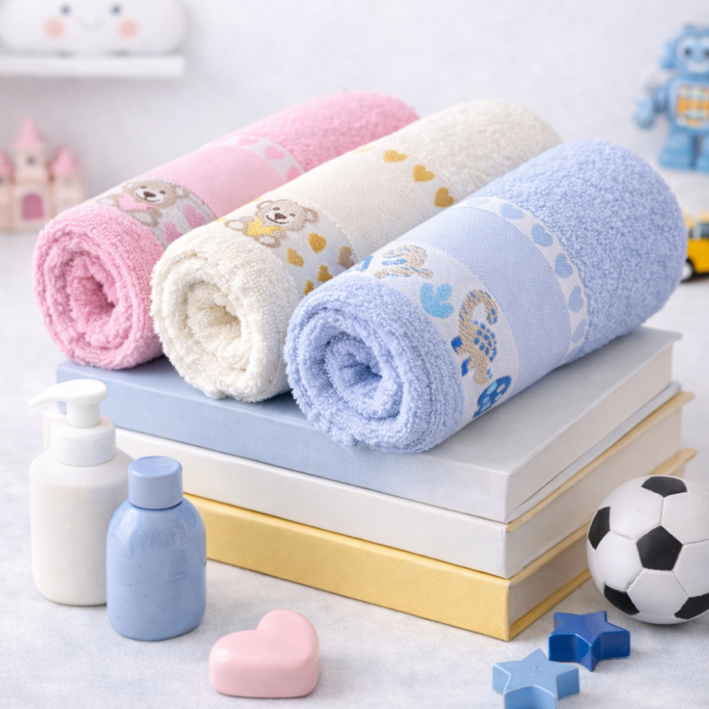 1, 2 ou 3 Toalhas de Banho Infantil Barra para Personalizar Algodão Suave Macia Leve em Oferta na Shopee