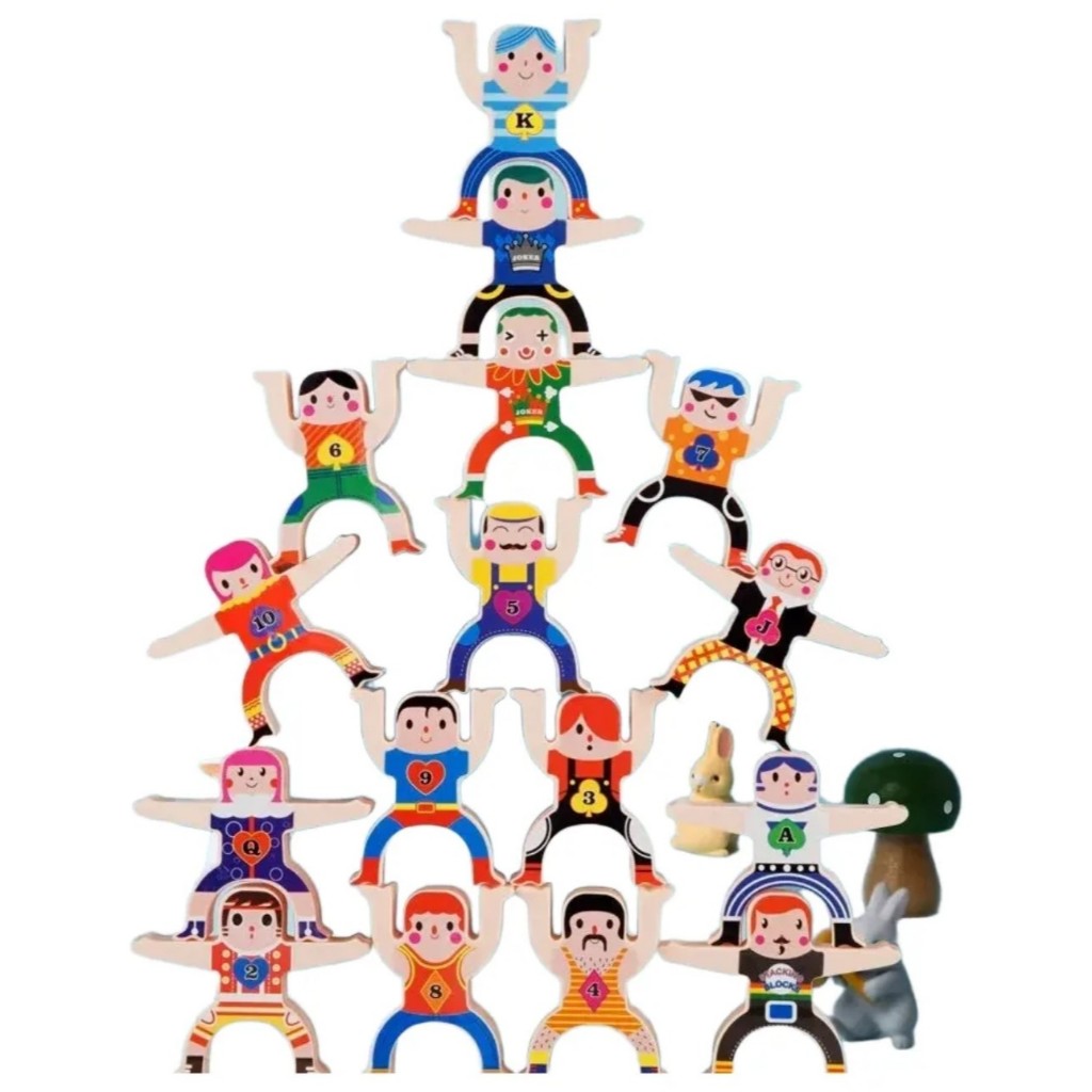 Brinquedo Jogo Do Equilíbrio Criativo Educativo Desafio Divertido Bonecos Empilhar Equilibrista