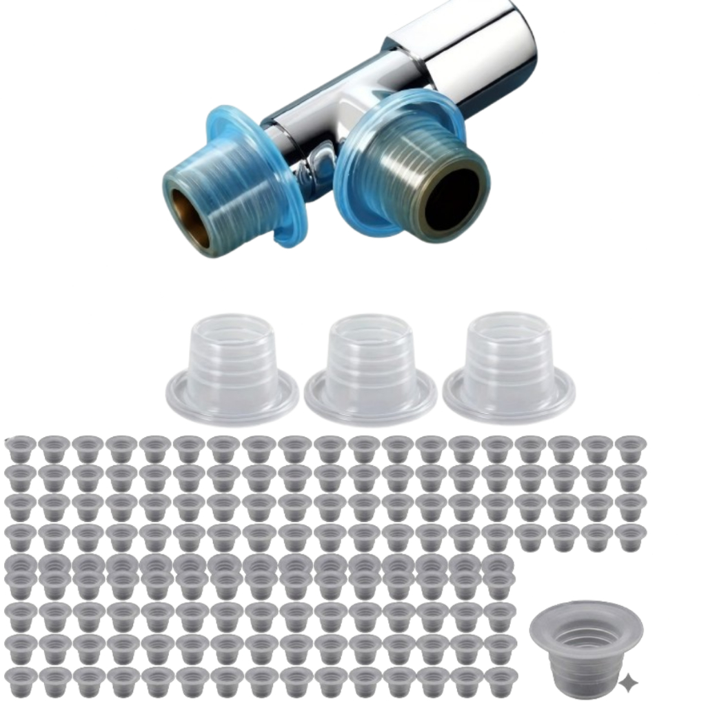 Kit 5/10/20/50 Veda Rosca Junta Silicone Anel Vedação Vazamentos Torneira Universal Tubo Chuveiro