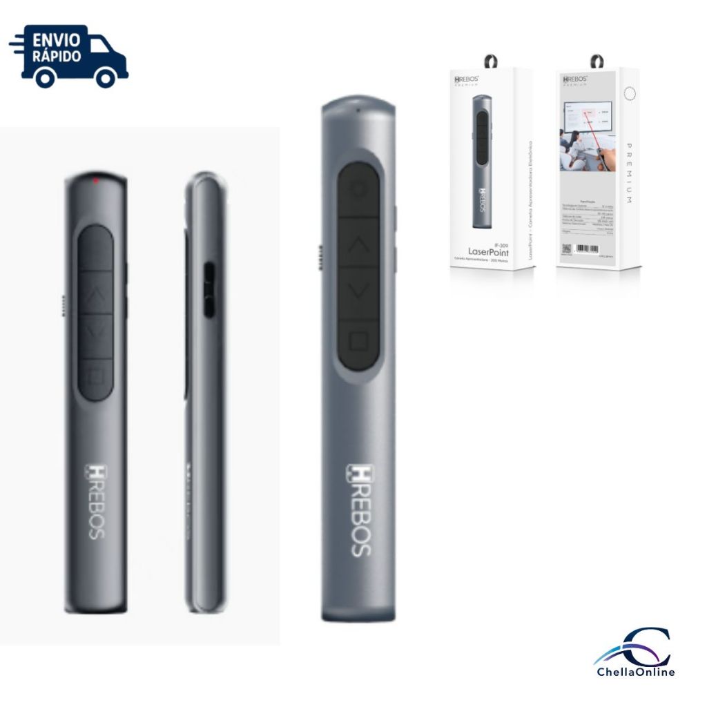 Caneta Laser 100 Metros para Apresentações | Hrebos IF-309 | Alta Precisão