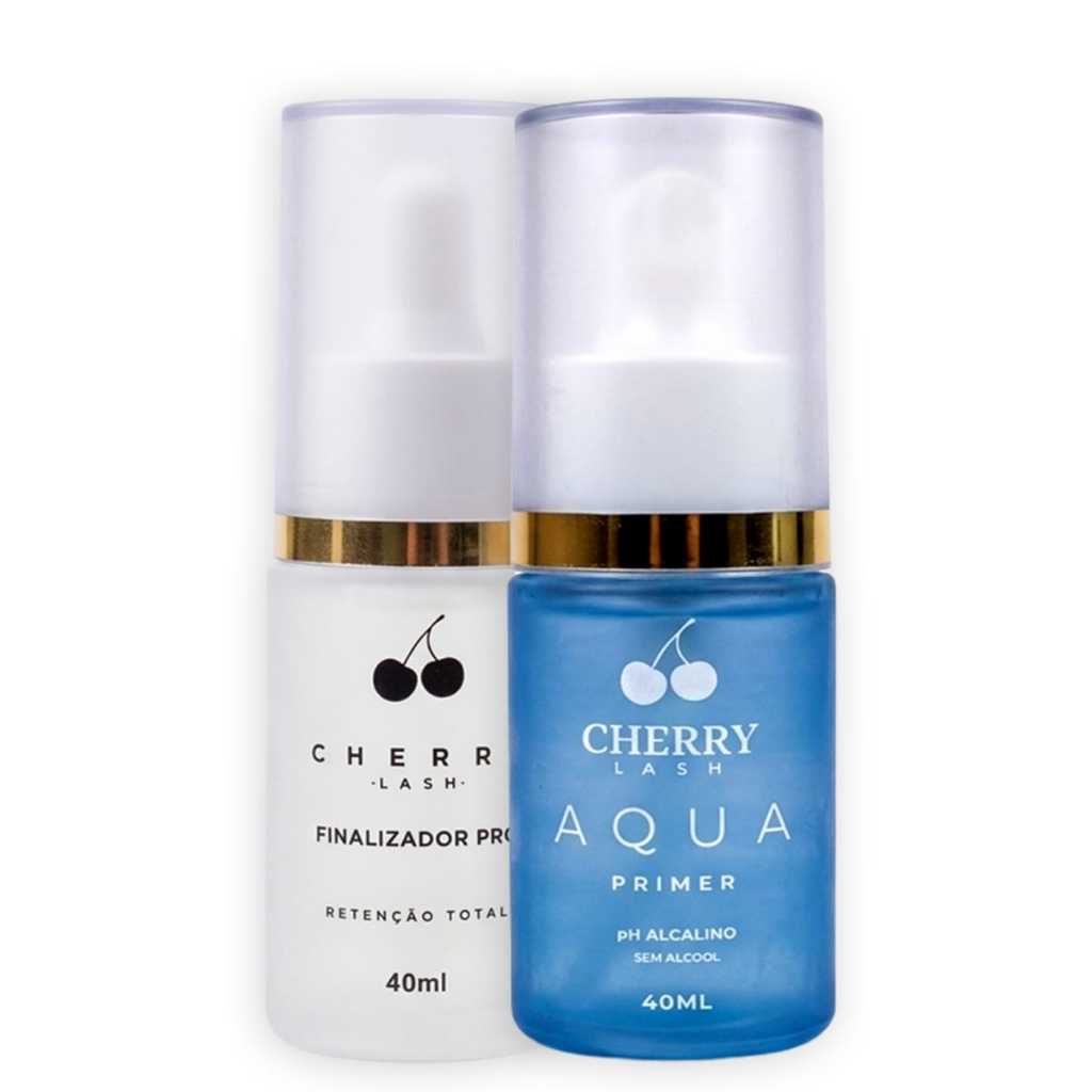 Kit Aqua Primer e Finalizador Cherry Lash retenção cílios