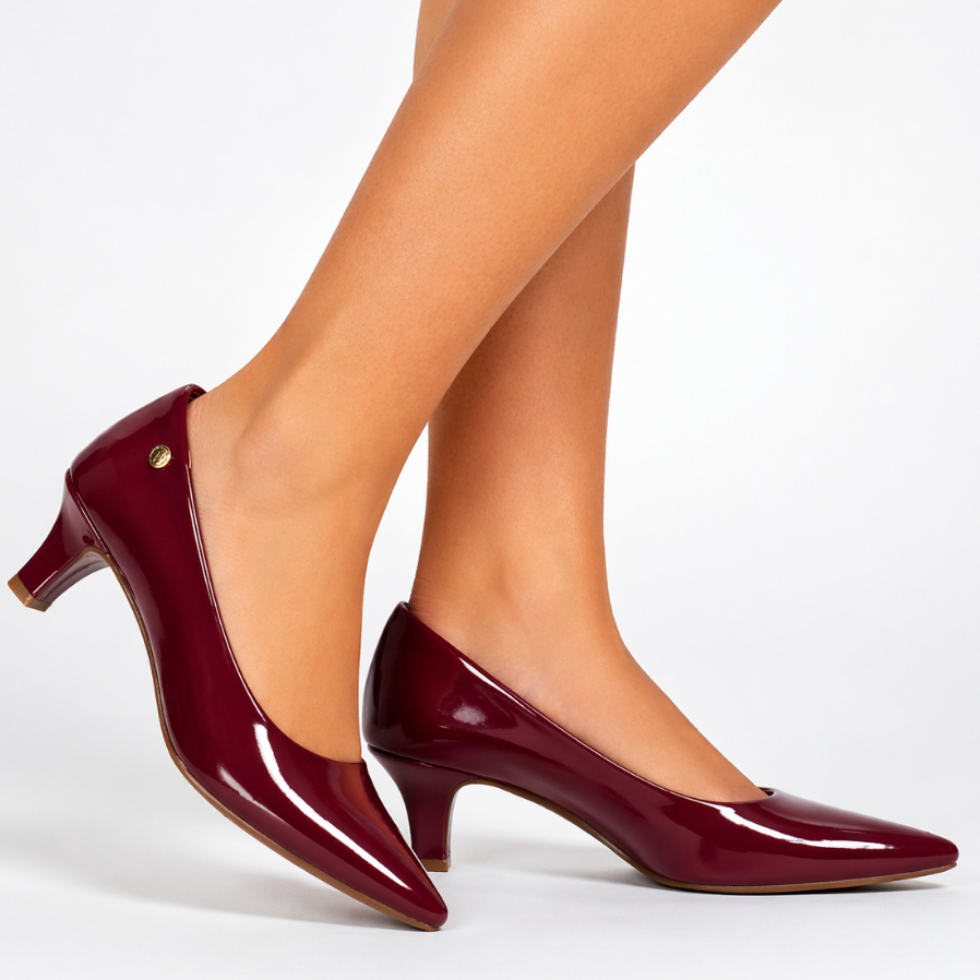 Scarpin Sapato Feminino Salto Baixo Fino Confortável Bico Fino Saltinho