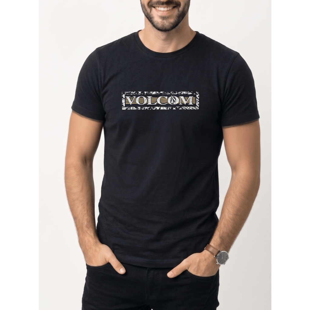 Camiseta Volcom Unissex em Algodão You Drain Corte Regular Streetwear Skate Casual