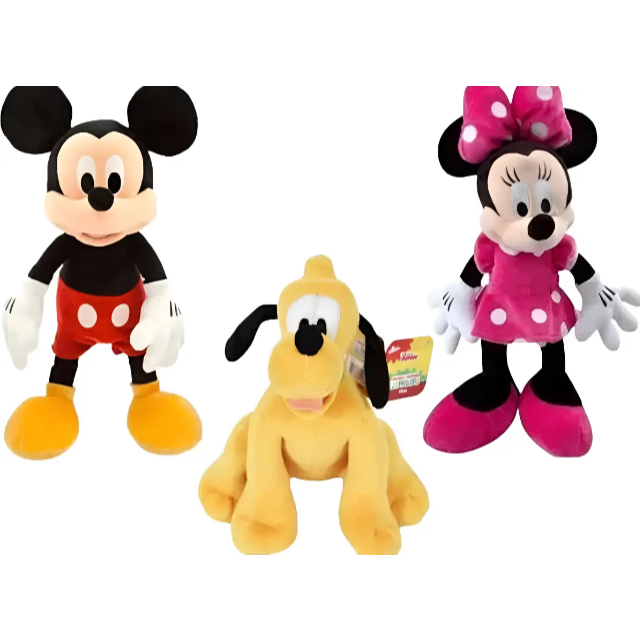 Kit Pelucias 30 Cm, Pluto, (mickey E Minnie Rosa Musicais)