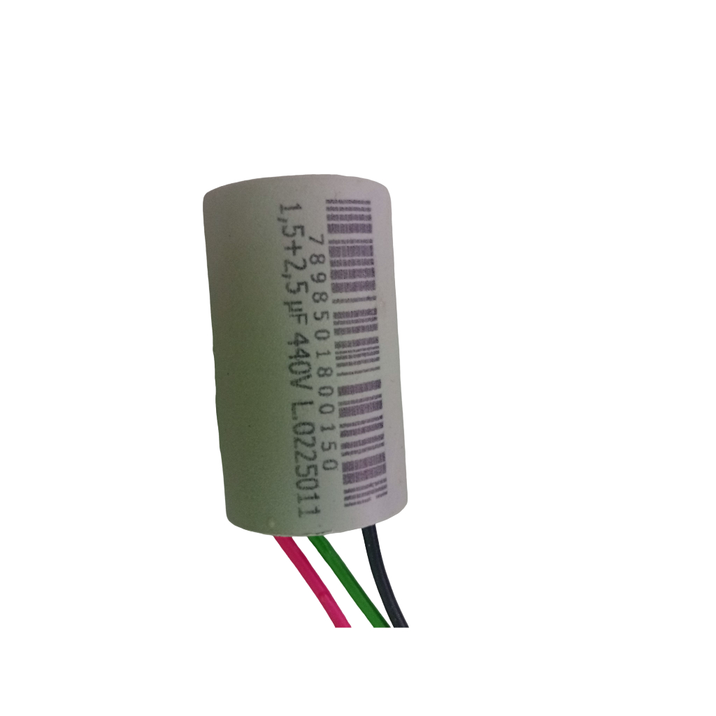 Capacitor para Ventilador De Teto 3 Fios 1,5 + 2,5uf 440V / (Indicado para Ventilador de Teto 220V)