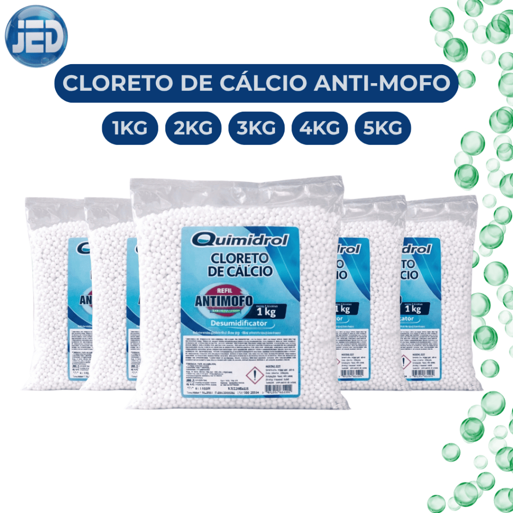 Cloreto de Cálcio Antimofo Quimidrol Desumidificador