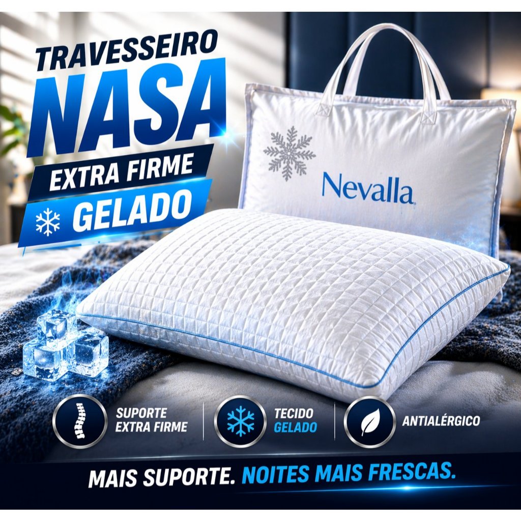 Travesseiro Nasa Viscoelástico 40x60 Ortopédico Antialérgico Macio