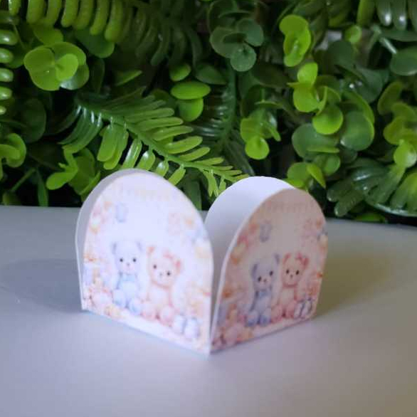 Forminha para Doce e Brigadeiro Ursinhos - Forminha para doce Chá de Bebê - Chá Revelação -  urso e ursa Menina/ Menina
