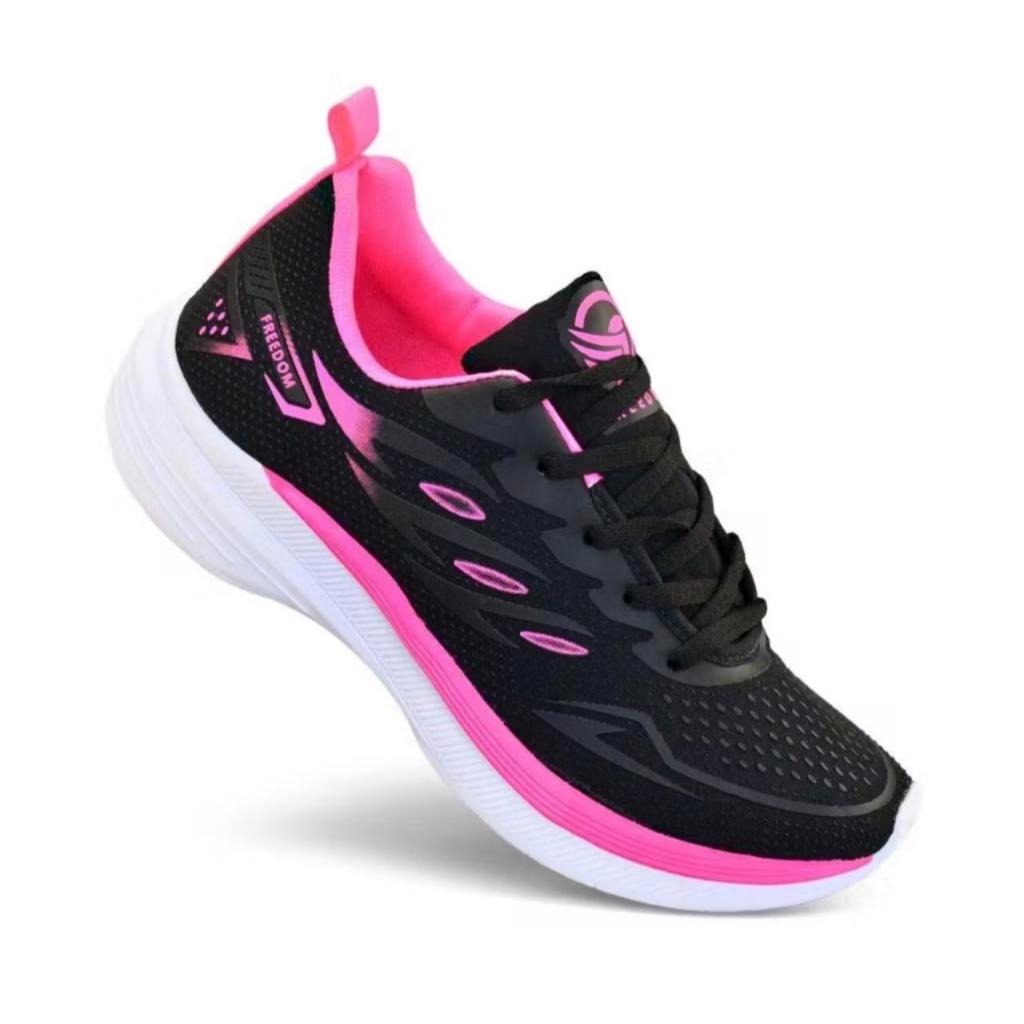 Tênis Feminino Freedom com Leveza e Conforto para Corrida caminhada e Academia lazer