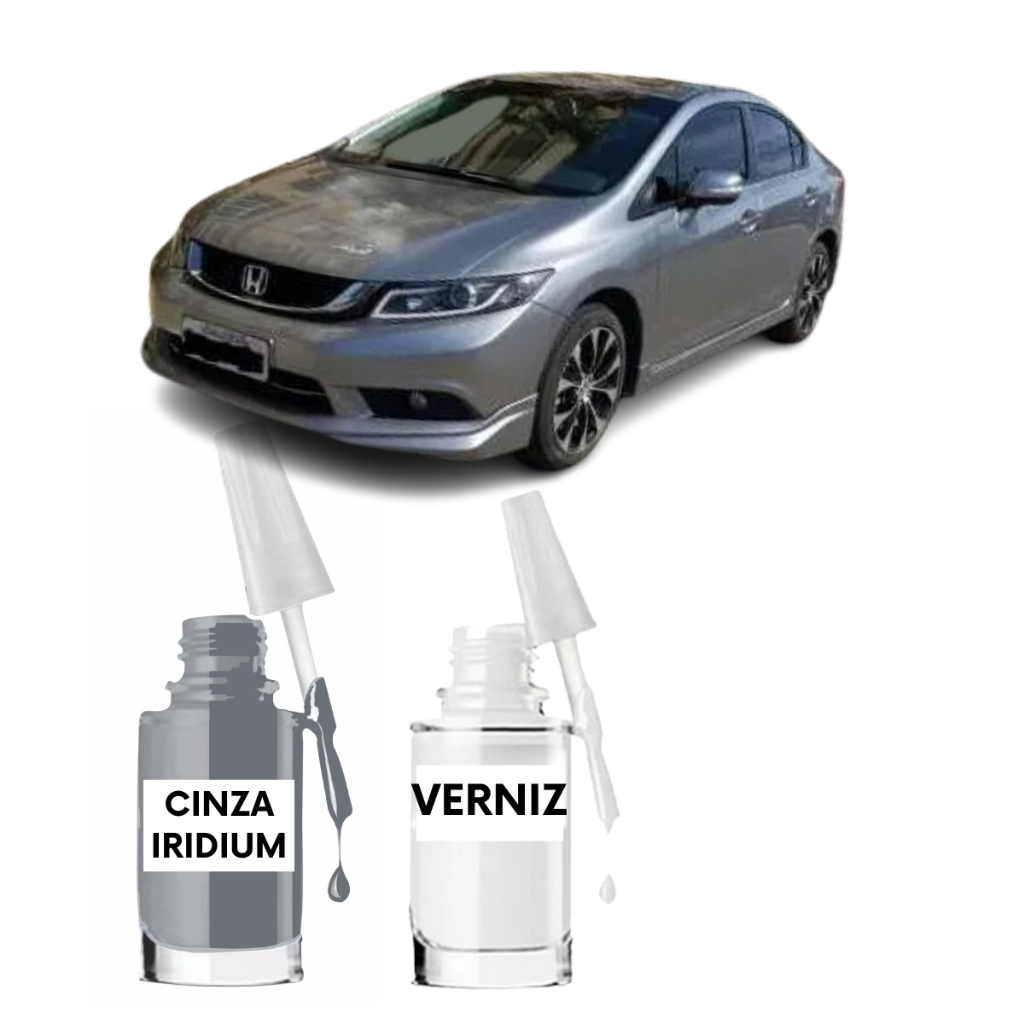 Tinta Tira Risco Automotivo Honda Civic Fit Cinza Iridium NH642