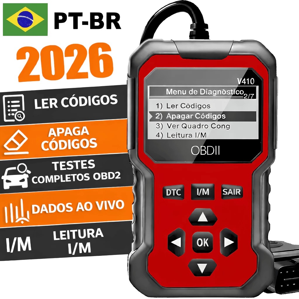 Scanner Automotivo Obd2 V410/V519 Diagnóstico De Avarias do Carro