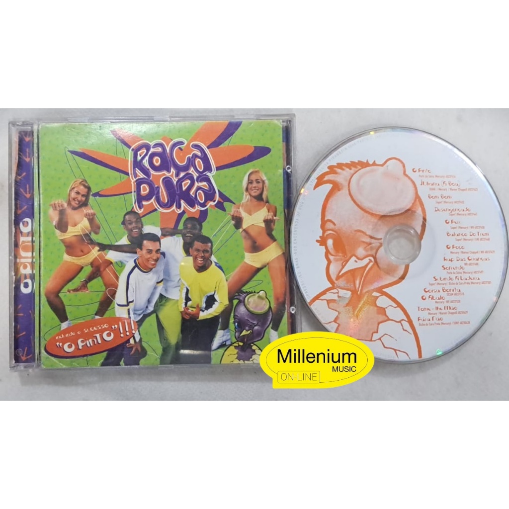 CD Raça Pura  O Pinto 1998 Original Gravadora Colecionador Ótimo Estado