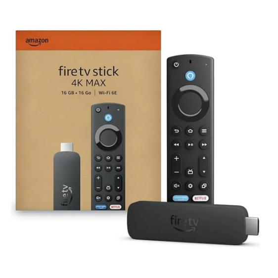 Fire TV Stick 4K Max 16 GB – ORIGINAL Amazon Com Alexa, 4K, Wi-Fi 6 – Sua TV Smart, Aplicativos de Streaming, TV Grátis