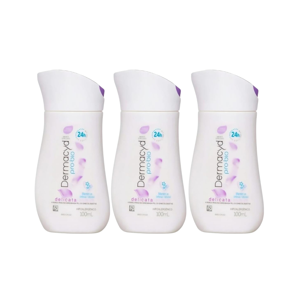 Kit c/3 Dermacyd Delicata Jasmim Sabonete intimo 100ml - Envio imediato