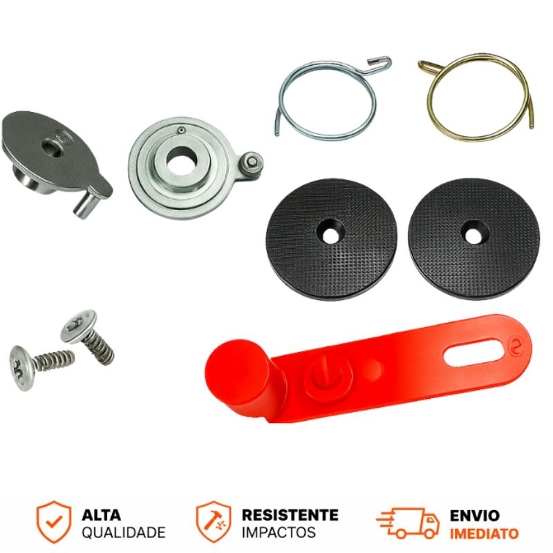 Kit Reparo Viseira Capacete San Marino Taurus Botão Mecanismo Automático Completo
