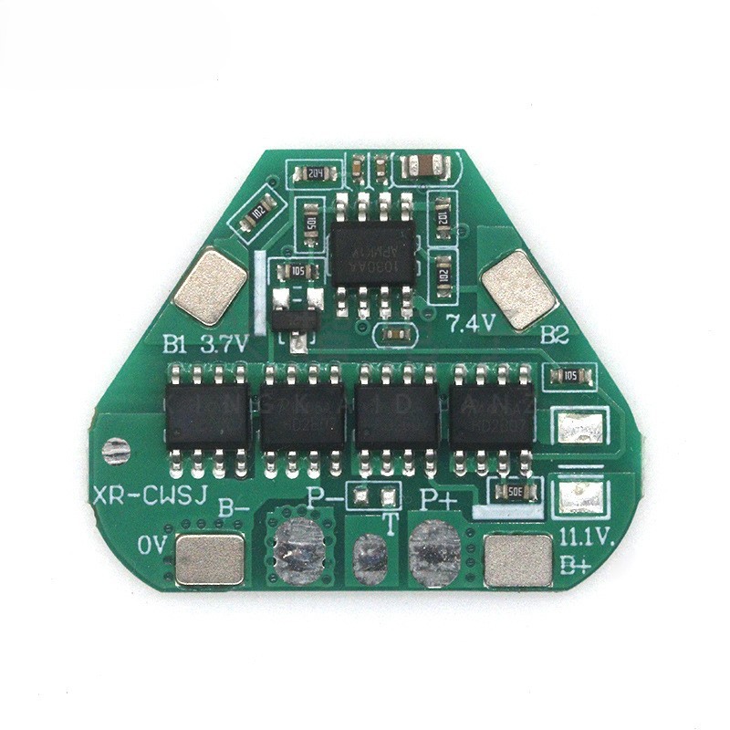 BMS 3S Placa de Proteção Triangular Bateria de Lítio 12.6v 18650 Battery Pack BMS