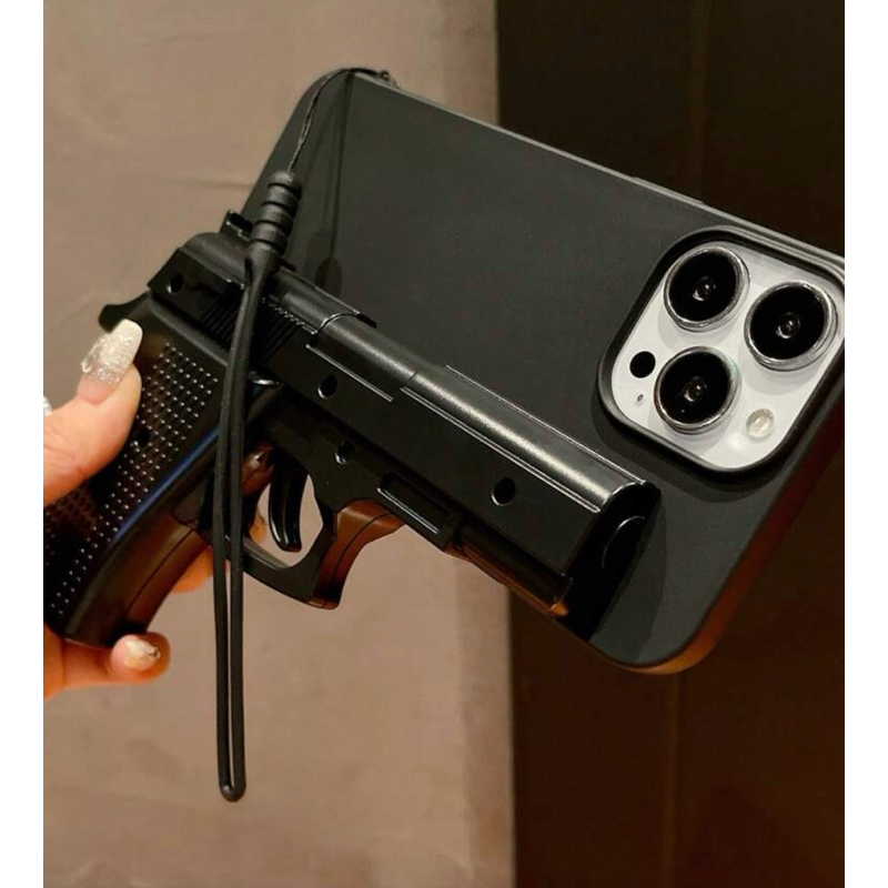 Capinha Case Iphone Celular Smartphone Pistola Brinquedo