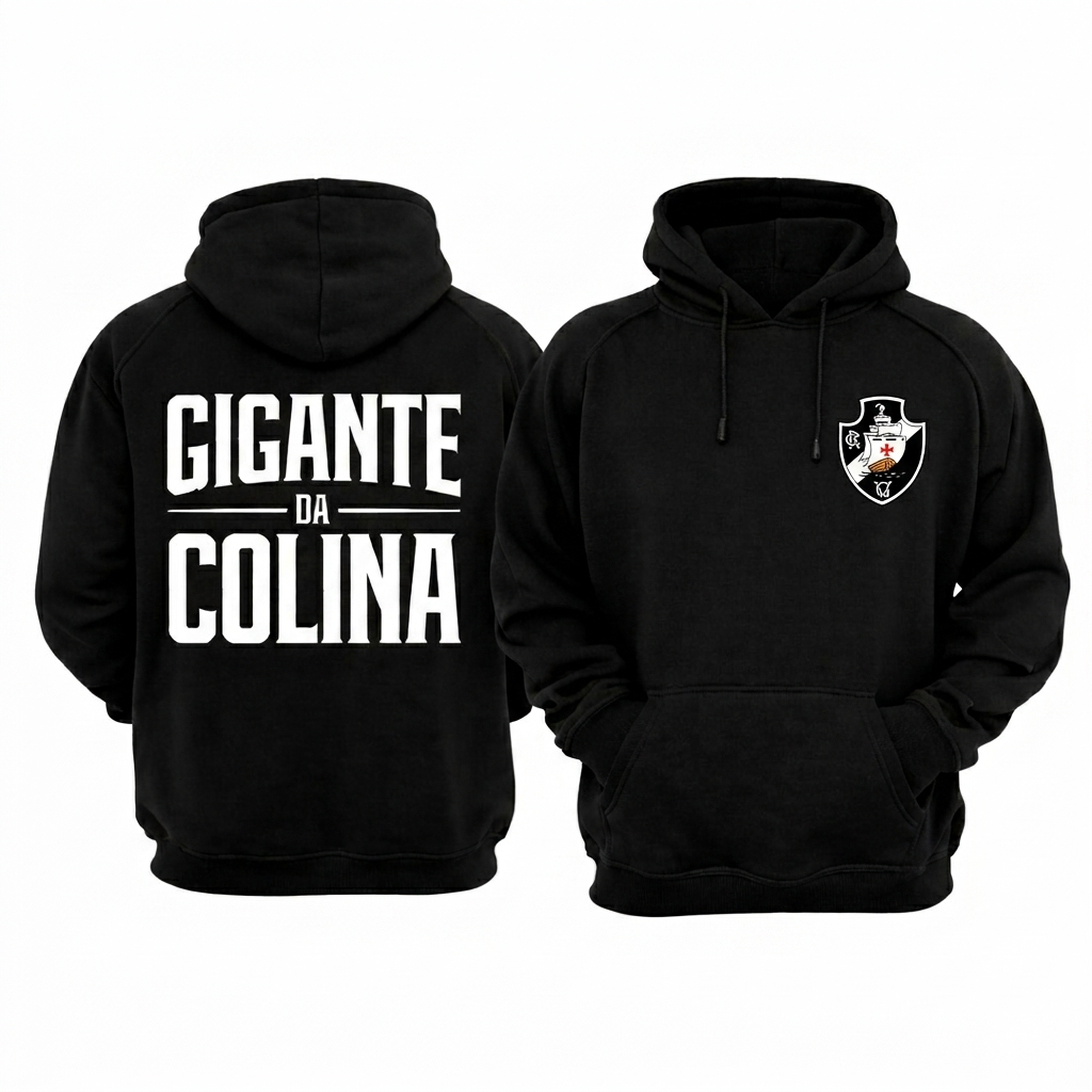 Blusa do Vasco da Gama Confortável Moletom Masculino Esportivo Canguru Casaco Time De Futebol Carioca Gigante da Colina