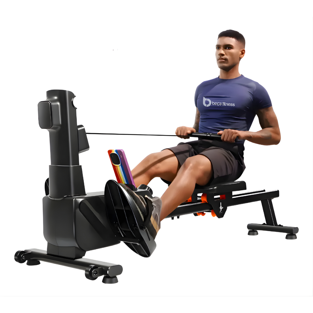 Aparelho Simulador De Remo Magnético Seco Indoor 8 Cargas Compacto Queima de Gordura Beça Fitness