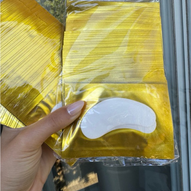 50/100 Pares Pad em Gel Dourado para Extensão de cílios Alongamento protetor de pálpebra
