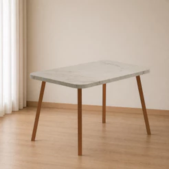 Mesa de Jantar 4 Lug Retangular 1,2m Stellar Carraro Petra Rose