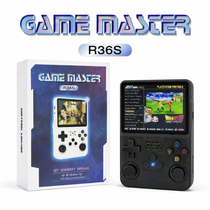 Game Master R36S Portátil +20.000 Jogos Retrô PSP PS1 Nintendo 64 SNES Game Boy Console Retro