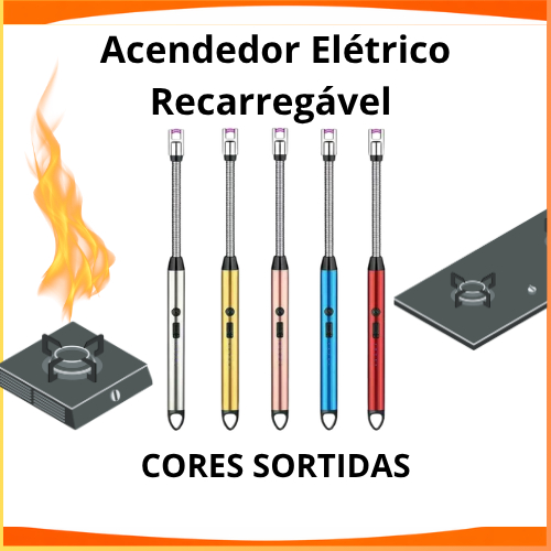 Acendedor Elétrico Recarregável USB Fogão Isqueiro Plasma