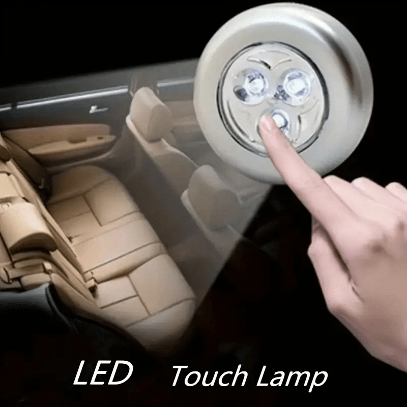 7 KIT Luminária De 3 LEDs Adesiva Forte Emergência Luz De Parede Touch De Segurança Para Corredor Armário