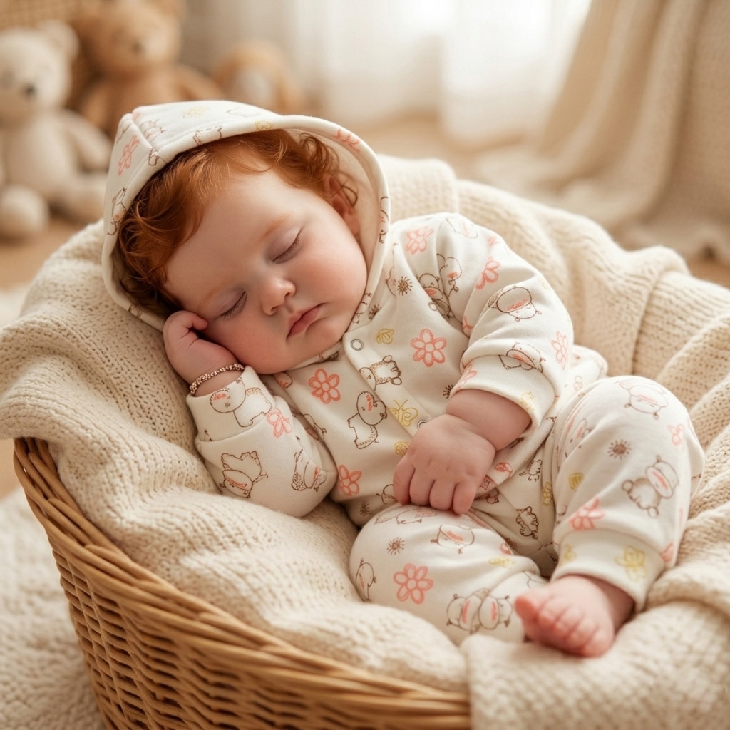 Conjunto Soft 2 Peças Para Bebê Estampado Menina Menino De Inverno Quentinho e Confortável 02 Peças