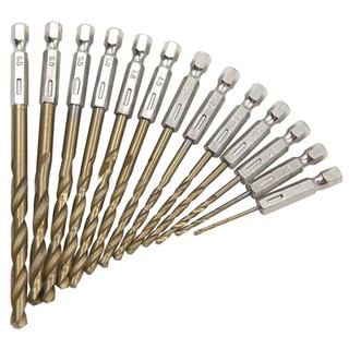 Venda Quente Jogo Com 13 Brocas Hexagonais HSS Com Revestimento De Titânio Para Furadeira…