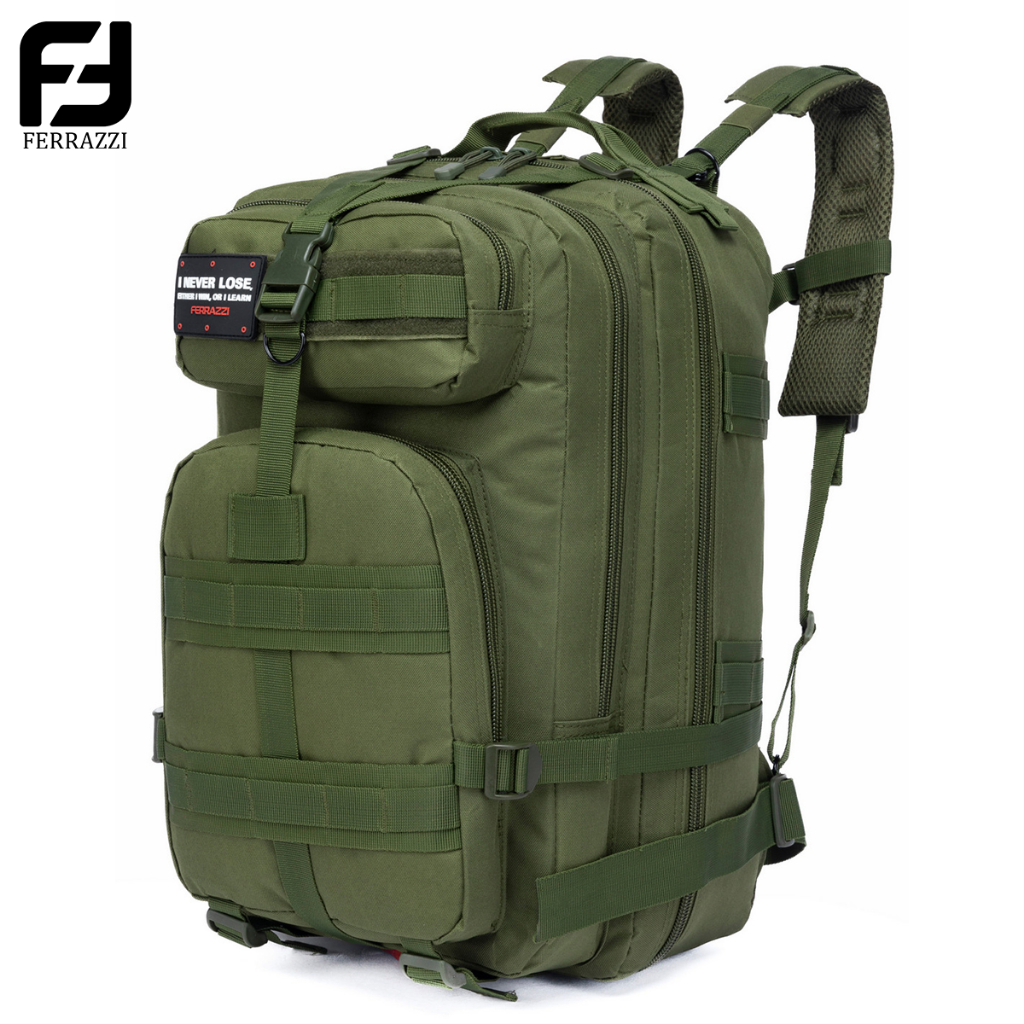 Ferrazzi Mochila Tactical Reforçada Aventura Outdoor Militar Trilha Camping Resistente Mochila Viagem Grande