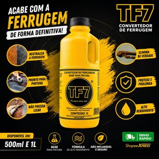TF7 Fundo Convertidor de Ferrugem E Base Líquida Original Limpa Primer Elimina Oxidação