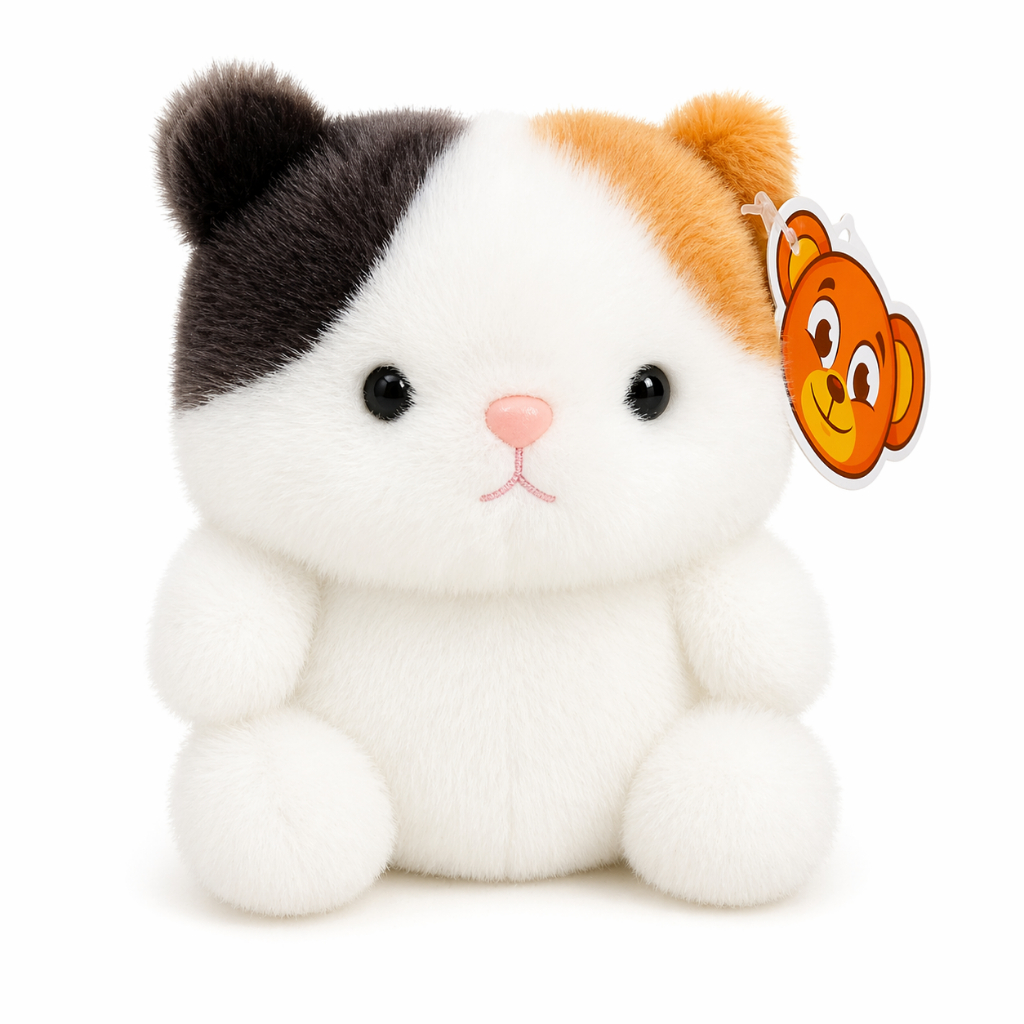 Pelúcia Bichinhos Felpudos - Gato, Porco, Urso, Pinguim - Macios - Infantil - Coleção - BBR Toys